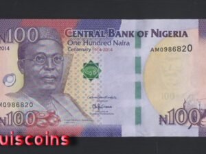 796-1 B796-NIGERIA-2014 & 2019奈及利亞(尼日利亞)紙幣,100 Naira(548)
