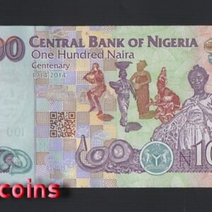 796-2 B796-NIGERIA-2014 & 2019奈及利亞(尼日利亞)紙幣,100 Naira(548)