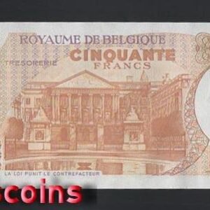799-2 B799-BELGIUM-1966比利時紙幣,50 Francs(B)