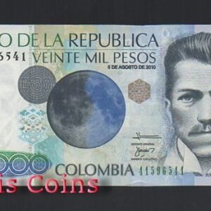 B802-COLOMBIA-2010哥倫比亞紙幣 20.000 Pesos(109)
