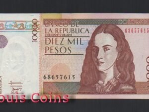 B804-COLOMBIA-2001-2014哥倫比亞紙幣 10.000 Pesos(B)