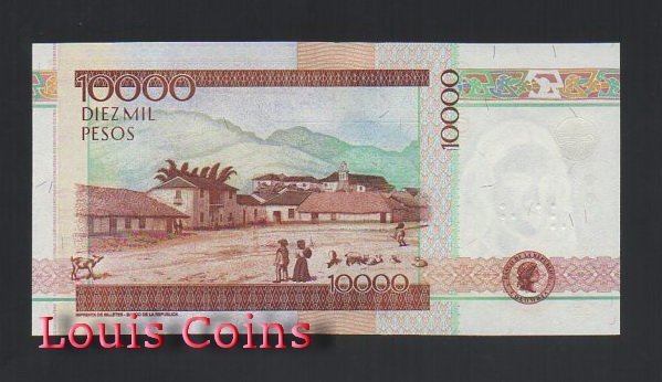 804-2 B804-COLOMBIA-2001-2014哥倫比亞紙幣 10.000 Pesos(B)