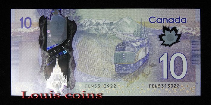 B805-CANADA-2013加拿大塑膠鈔票-10 Dollars(958)