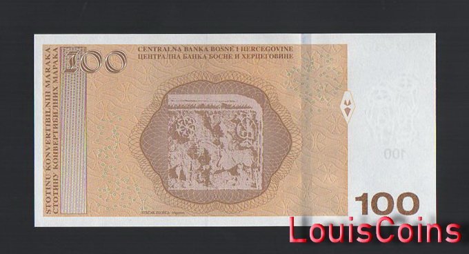 815-2 B815-BOSNIA & HERZEGOVINA-2012-2019波士尼亞(黑山)紙幣(B)