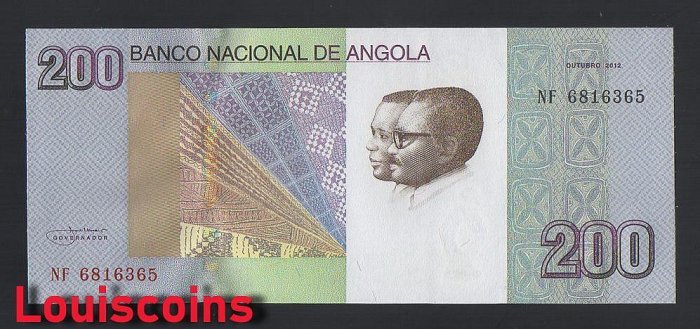 B817-ANGOLA-2012安哥拉鈔票-200 Kwanzas(O)
