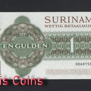 825-2 B825-SURINAME-1961-1986蘇利南紙幣1 Gulden(O)