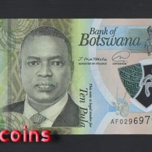 B828-BOTSWANA-2020波札那塑膠紙幣,10 Pula(76)