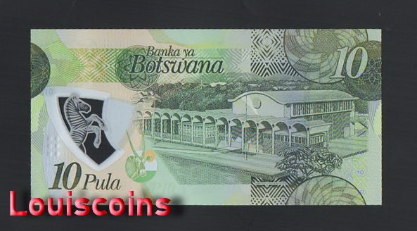 B828-BOTSWANA-2020波札那塑膠紙幣,10 Pula(76)