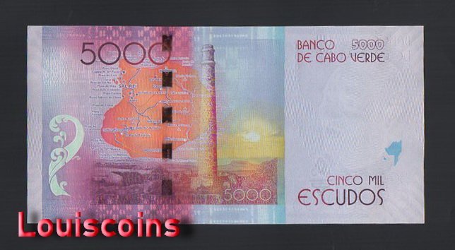 B829-CAPE VERDE-2014佛得角(維德角)紙幣,5.000 Escudos(B)