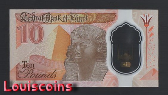 846-1 B846-EGYPT-2022埃及塑膠紙幣-10 Pounds(1333)