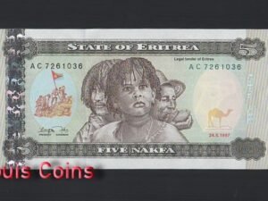 847-1 B847-ERITREA-1997厄利垂亞紙幣,5 Nakfa(245)