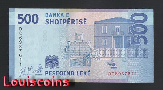 850-2 B850-ALBANIA-2020阿爾巴尼亞紙幣,500 Leke(709)