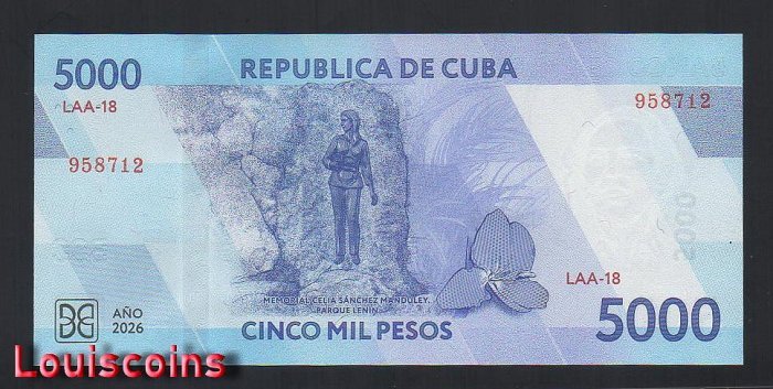 B851-CUBA--2026古巴紙幣5000 Pesos(371)