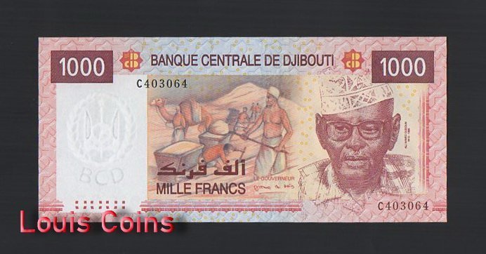 852-1 B852-DJIBOUTI-2005吉布地紙幣,1.000 Francs(BO)