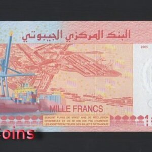 852-2 B852-DJIBOUTI-2005吉布地紙幣,1.000 Francs(BO)