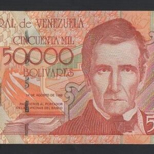 B855-VENEZUELA-1998委內瑞拉紙幣-50.000 Bolívares(B)