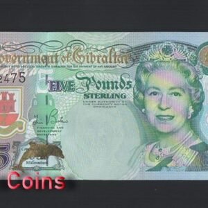 856-1 B856-GIBRALTAR-2000直布羅陀紀念紙幣,5 Pounds Sterling(B)