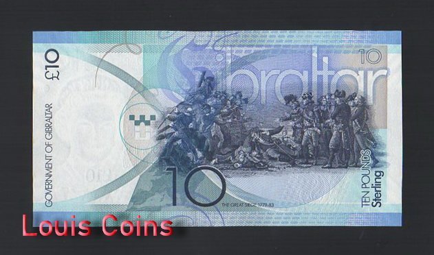 B858-GIBRALTAR-2010直布羅陀紙幣,10 Pounds Sterling（BO）