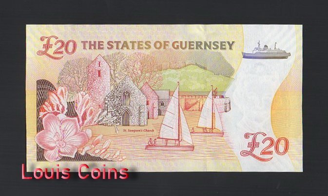 B862-GUERNSEY-2012根西島紀念紙幣,20 Pound(B)