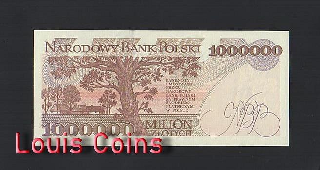 B871-POLAND-1993波蘭紙幣-1.000.000 Złotych(AO)