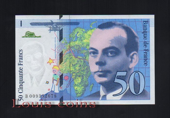 883-1 B883-FRANCE-1994-99法國紙鈔.50 francs法國小王子(310)