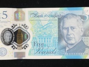 885-1 B885-GREAT BRITAIN-2024英國塑膠鈔票-5 Pounds(953)