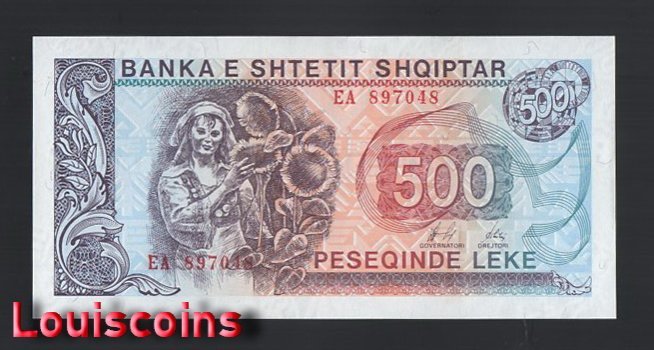 B886-ALBANIA-1996阿爾巴尼亞鈔票-500 Leke(BO)