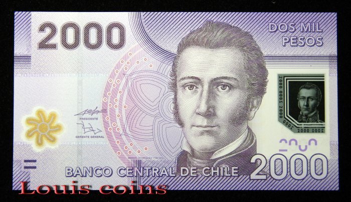 B889-CHILE-2009-21智利塑膠鈔票2.000 Pesos（347）