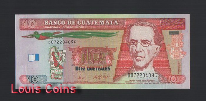 B890-GUATEMALA-2008瓜地馬拉鈔票-10 Quetzales(785)