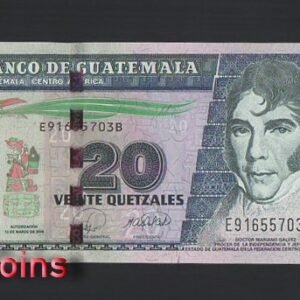 B894-GUATEMALA-2008-2012瓜地馬拉鈔票20(787)