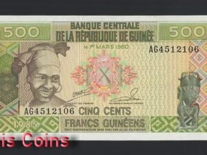 896-1 B896-GUINEA-1985幾內亞鈔票-500 Francs(BO)