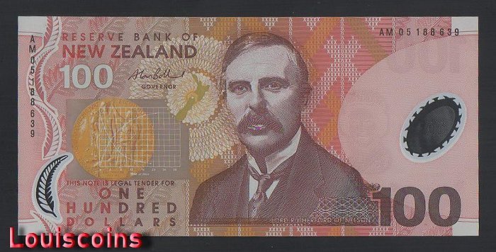 900-1 B900-NEW ZEALAND-1999-2006紐西蘭塑膠紙幣,100 Dollars(B)