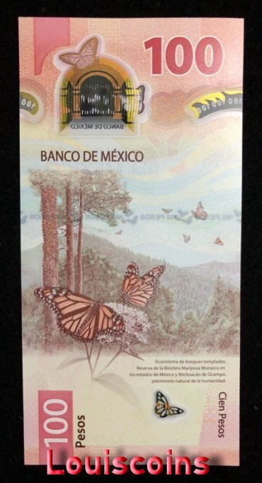 B901-MEXICO-2020墨西哥塑膠鈔票-100 Pesos（802）