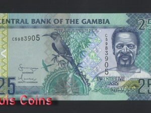 902-1 B902-GAMBIA-ND (2006-2013)甘比亞鈔票-25 Dalasis(839)