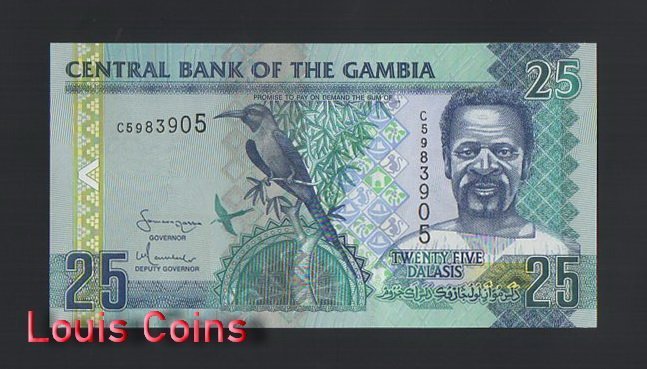 B902-GAMBIA-ND (2006-2013)甘比亞鈔票-25 Dalasis(839)