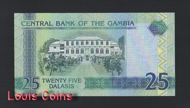 B902-GAMBIA-ND (2006-2013)甘比亞鈔票-25 Dalasis(839)