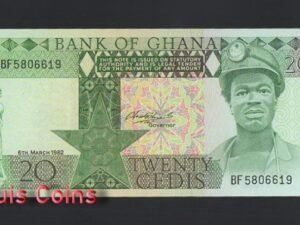 904-1 B904-GHANA-1982迦納鈔票-20 Cedis(O)