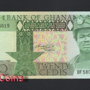 B904-GHANA-1982迦納鈔票-20 Cedis(O)