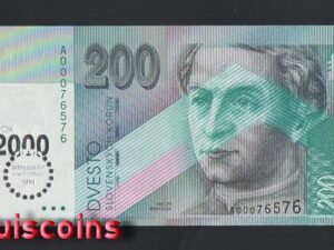 B905-SLOVAKIA-2000斯洛伐克紀念紙鈔-200 koruna(B)
