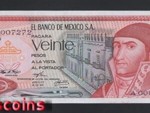 B906-MEXICO-1972-1977墨西哥紙幣,20 Pesos(B)