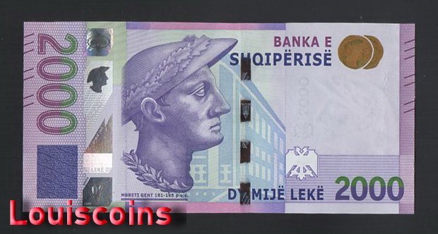 907-1 B907-ALBANIA-2020阿爾巴尼亞紙幣,2000 Leke(706)