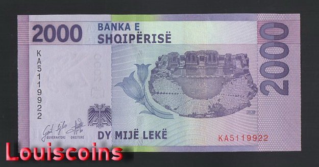 907-2 B907-ALBANIA-2020阿爾巴尼亞紙幣,2000 Leke(706)
