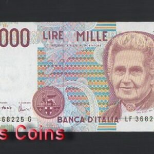 910-1 B910-ITALY-1990義大利紙幣,1000 Lire(608)