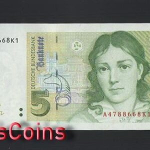 B913-FEDERAL REPUBLIC OF GERMANY-1991德國鈔票-5(B)