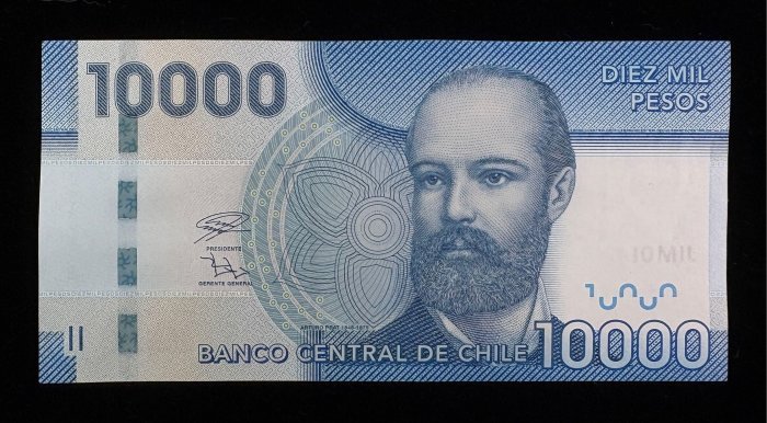 914-1 B914-CHILE-2009-2021智利鈔票10.000 Pesos(BO)