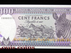 916-1 B916-RWANDA-1989盧安達紙幣-100 Francs(479)