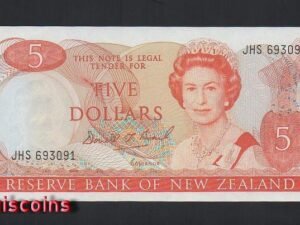 B925-NEW ZEALAND-1981-92紐西蘭鈔票-5 Dollars(B)