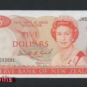 925-1 B925-NEW ZEALAND-1981-92紐西蘭鈔票-5 Dollars(B)