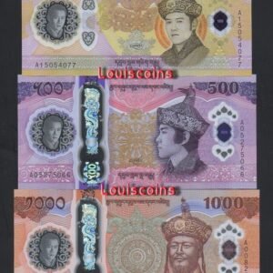 927-1 B927-BHUTAN-2025不丹塑膠紀念紙幣-100-500-1000Ngultrum(246)