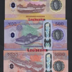 927-2 B927-BHUTAN-2025不丹塑膠紀念紙幣-100-500-1000Ngultrum(246)